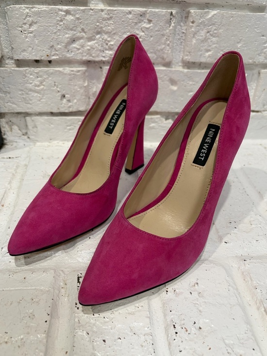 Nine West Shoes - Nine West Hot Pink Suede Pointed-Toe Pumps